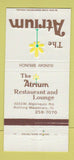 Matchbook Cover - Atrium Restaurant Rolling Meadow IL WEAR 30 Strike