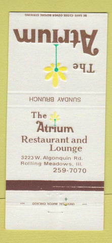 Matchbook Cover - Atrium Restaurant Rolling Meadow IL WEAR 30 Strike