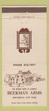 Matchbook Cover - Beekman Arms Hotel Rhinebeck NY 30 Strike
