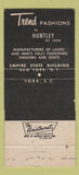 Matchbook Cover - Trend Clothes Huntley York SC golf girlie WEAR 30 Strike