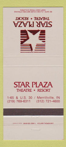 Matchbook Cover - Star Plaza Theatre Resort Merrillville IN 30 Strike