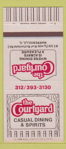 Matchbook Cover - Courtyard Restaurant Warrenville IL 30 Strike