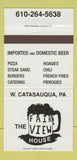 Matchbook Cover - Fair View House West Catasauqua PA 30 Strike