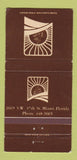 Matchbook Cover - The Pasta? Miami FL WEAR 30 Strike