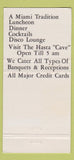 Matchbook Cover - The Pasta? Miami FL WEAR 30 Strike