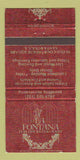 Matchbook Cover - La Fontana Italian Santa Rosa CA 30 Strike