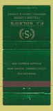Matchbook Cover - FJ Soleo's Italian New Haven CT 30 Strike