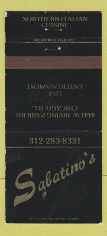 Matchbook Cover - Sabatino's Chicago IL Italian WEAR 30 Strike