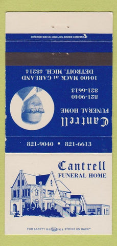 Matchbook Cover - Cantrell Funeral Home Detroit MI 30 Strike