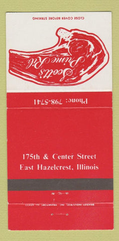 Matchbook Cover - Scott's Prime Rib East Hazelcrest IL 30 Strike