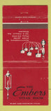 Matchbook Cover - Embers Steak House Milwaukee WI 30 Strike