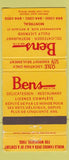 Matchbook Cover - Bens Deli Restaurant Montreal QC WEAR 30 Strike