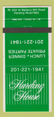 Matchbook Cover - Harding House Harding NJ 30 Strike