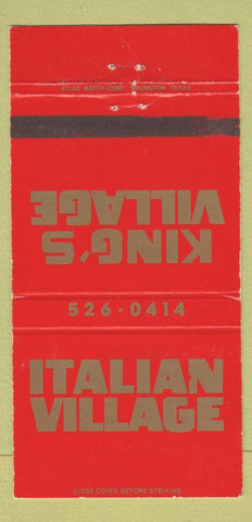 Matchbook Cover - King's Village Christian 30 Strike