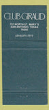 Matchbook Cover - Club Giraud San Antonio TX WEAR 30 Strike