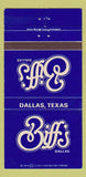 Matchbook Cover - Biff's Dallas TX restaurant 30 Strike