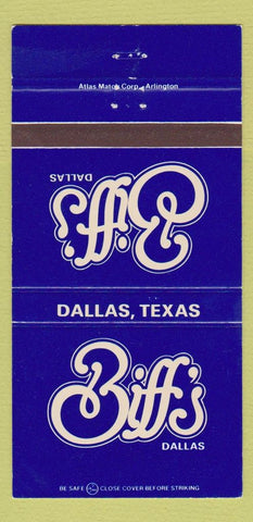 Matchbook Cover - Biff's Dallas TX restaurant 30 Strike