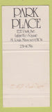 Matchbook Cover - Park Place Restaurant ST Louis MO 30 Strike