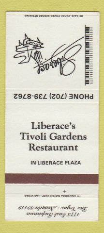 Matchbook Cover - Liberace Tivoli Gardens Restaurant Las Vegas NV 30 Strike