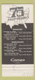 Matchbook Cover - Hill and Griffith 1971 Cincinnati OH 30 Strike