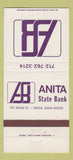 Matchbook Cover - Anita State Bank IA 30 Strike