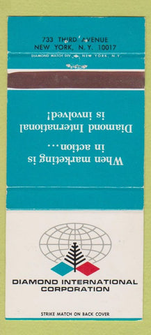 Matchbook Cover - Diamond International Corp New York City 30 Strike