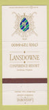 Matchbook Cover - Lansdowne Resort Leesburg VA 30 Strike