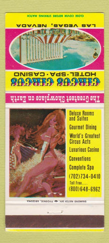 Matchbook Cover - Circus Circus Hotel Casino Las Vegas NV girlie 30 Strike