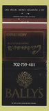 Matchbook Cover - Bally's Casino Las Vegas Reno Atlantic City Caruso's 30 Strike