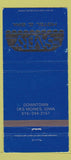 Matchbook Cover - The Savery Hotel Spa Des Moines IA WEAR 30 Strike