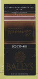 Matchbook Cover - Bally's Casino Las Vegas Reno Atlantic City Caruso's 30 Strike