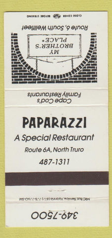 Matchbook Cover - My Brother's Place South Wellfleet MA 30 Strike