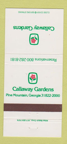 Matchbook Cover - Callaway Gardens Pine Mountain GA 30 Strike