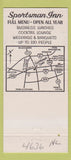 Matchbook Cover - Sportsman Restaurant Blakeslee PA 30 Strike