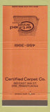 Matchbook Cover - Certified Carpet Erie PA 30 Strike