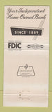 Matchbook Cover - First National Bank Little Falls MN WEAR 30 Strike