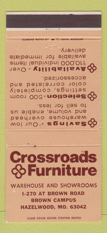 Matchbook Cover - Crossroads Furniture Hazelwood MO 30 Strike
