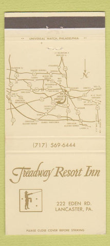 Matchbook Cover - Treadway Resort Inn Lancaster PA CREASE 30 Strike