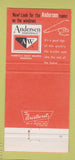 Matchbook Cover - Andersen Windows AD Moyer Gilbertsville PA 30 Strike