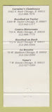 Matchbook Cover - Rosebud Restaurants Chicago IL WEAR 30 Strike