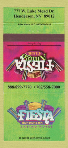 Matchbook Cover - Fiesta Casino Hotel Henderson NV 30 Strike