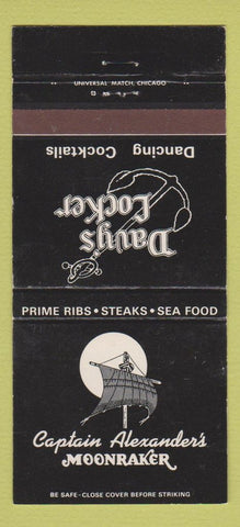 Matchbook Cover Cpt Alexander's Moonraker Davy's Locker Fort Wayne IN 30 Strike