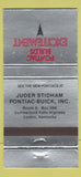 Matchbook Cover - Juder Stidham Pontiac Buick Corbin KY 30 Strike