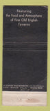 Matchbook Cover - Sabre Room Hotel Winthrop Tacoma WA WORN 21 Strike Feature