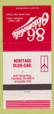 Matchbook Cover - 1986 Oldsmobile Heritage Cadillac Fairfield OH 30 Strike