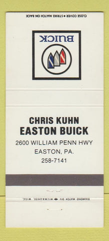 Matchbook Cover - Chris Kuhn Easton Buick PA 30 Strike