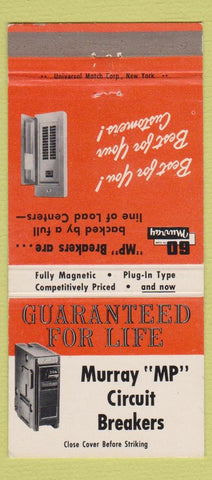Matchbook Cover - Murray MP Circuit Breakers 30 Strike
