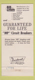 Matchbook Cover - Murray MP Circuit Breakers 30 Strike