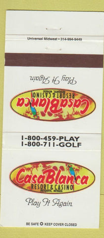 Matchbook Cover - Casa Blanca Resort Casino  30 Strike