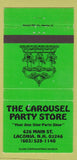 Matchbook Cover - Carousel Party Store Laconia NH 30 Strike
